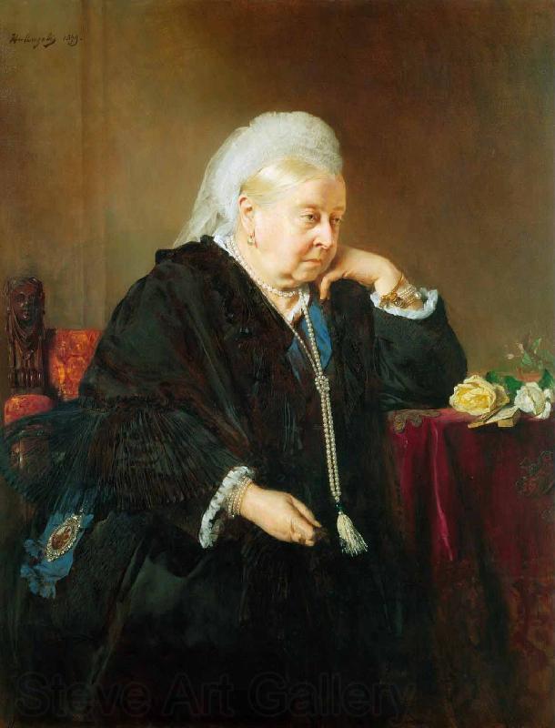 Heinrich von Angeli Portrait of Queen Victoria as widow